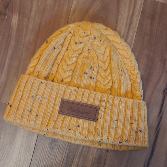 Carhartt Accessories - Carhartt Mustard Cable Knit Beanie